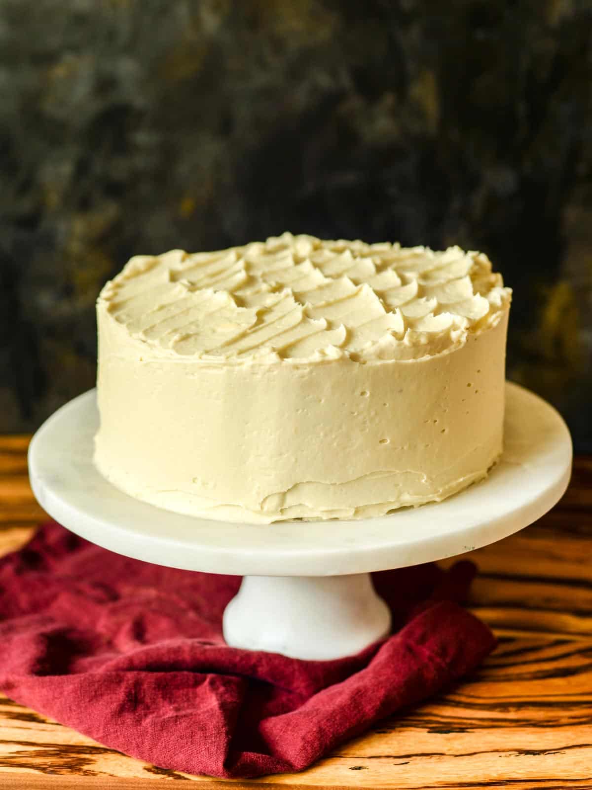 Banana Cake with Cream Cheese Frosting - Foodology Geek